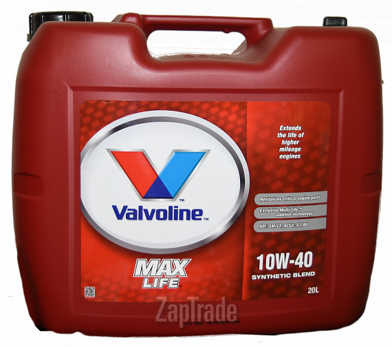Купить моторное масло Valvoline Maxlife Полусинтетическое | Артикул 872328