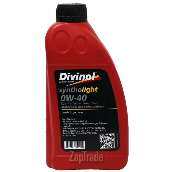 Купить моторное масло Divinol Syntholight 0W-40 Синтетическое | Артикул 49530-C069