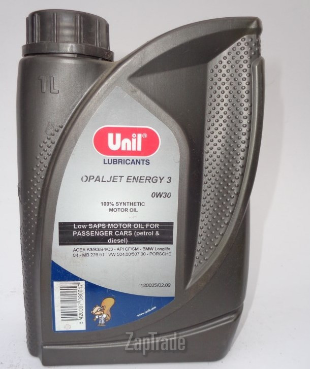 Купить моторное масло Unil OPALJET ENERGY 3 Синтетическое | Артикул 5420007080617