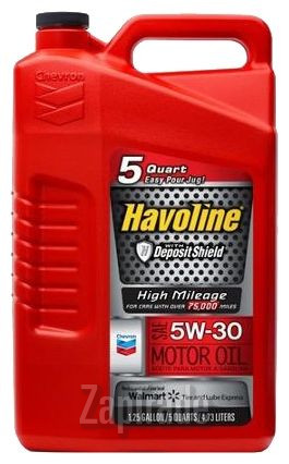 Купить моторное масло Chevron Havoline High Mileage 5W-30 Полусинтетическое | Артикул 223681485
