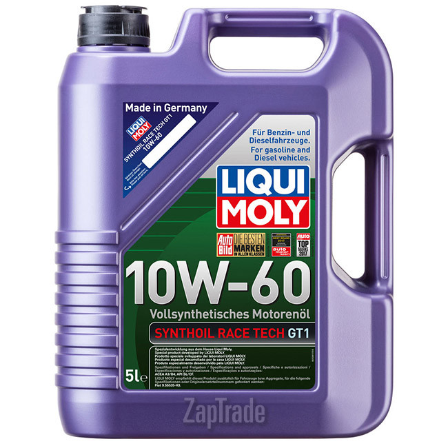 Купить моторное масло Liqui moly Synthoil Race Tech GT1 Синтетическое | Артикул 1944