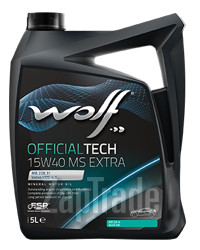 Купить моторное масло Wolf OFFICIALTECH 15W40 MS EXTRA Минеральное | Артикул 8334856