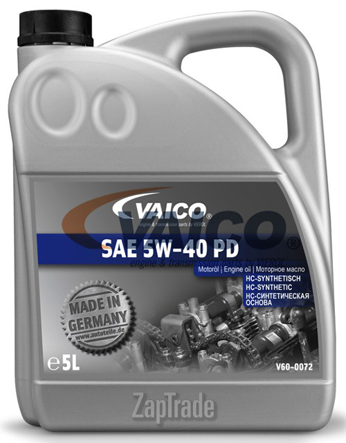 Купить моторное масло Vaico 5 W-40 PD Синтетическое | Артикул V60-0072