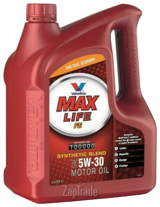 Купить моторное масло Valvoline MAXLIFE FE SAE 5W-30, 4л Полусинтетическое | Артикул 822954