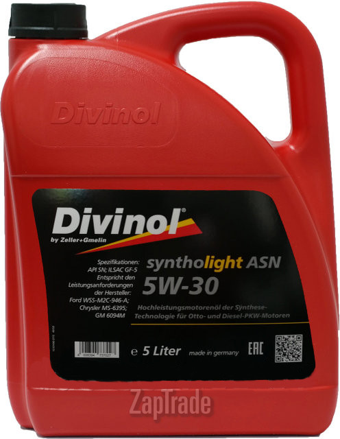 Купить моторное масло Divinol Syntholight ASN 5W30 Синтетическое | Артикул 49150-K007
