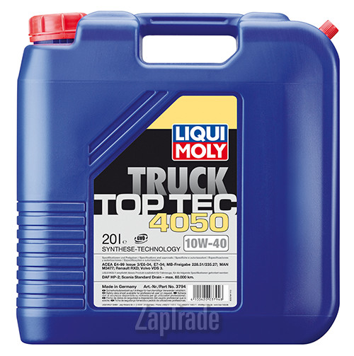 Купить моторное масло Liqui moly Top Tec Truck 4050 Синтетическое | Артикул 3794