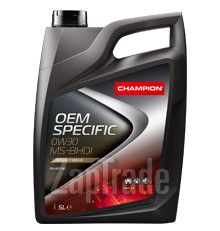 Купить моторное масло Champion oil OEM SPECIFIC 0W30 MS-BHDI Синтетическое | Артикул 8222160