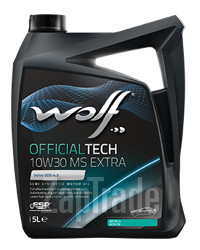 Купить моторное масло Wolf OFFICIALTECH 10W30 MS EXTRA Полусинтетическое | Артикул 8334252