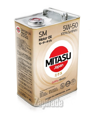 Купить моторное масло Mitasu MOTOR OIL SM 5W-50 Синтетическое | Артикул MJ1134