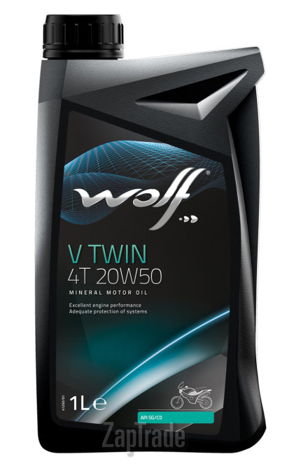 Купить моторное масло Wolf V TWIN 4T Минеральное | Артикул 8304910