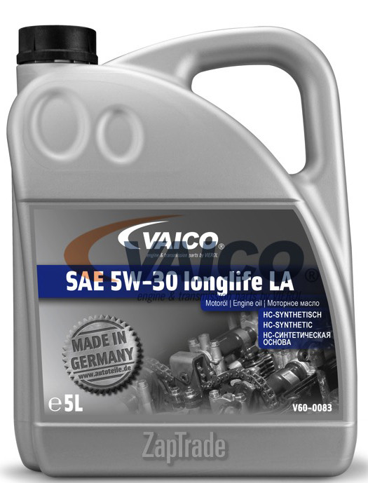 Купить моторное масло Vaico SAE 5W-30 longlife LA Синтетическое | Артикул V60-0083