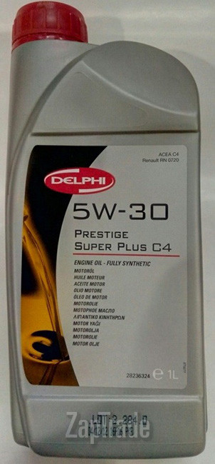Купить моторное масло Delphi PRESTIGE SUPER PLUS C4 Синтетическое | Артикул 28236324