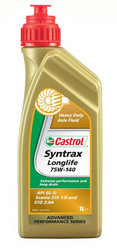 Трансмиссионные масла и жидкости ГУР: Castrol Трансмиссионное масло Syntrax Longlife 75W-140, 1 л МКПП, мосты, редукторы, Синтетическое | Артикул 15009B